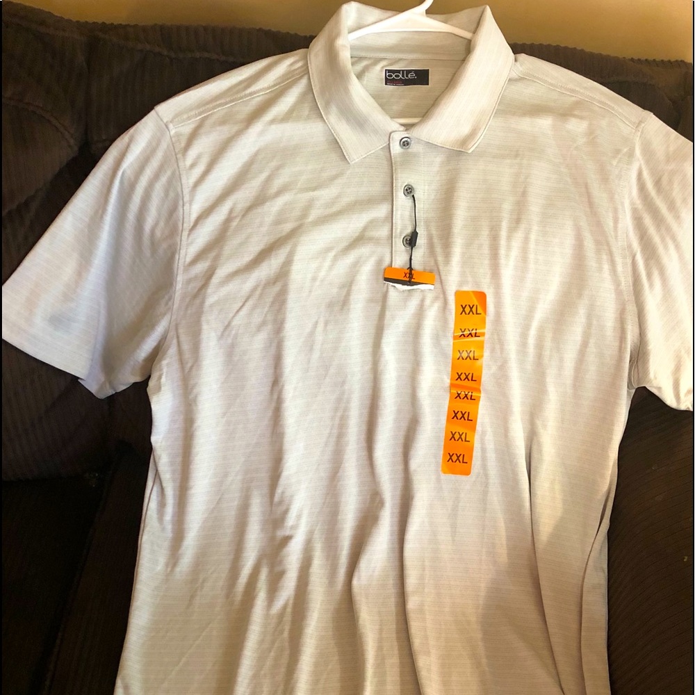 Bolle Men’s Grey Striped Quarter Button Shirt | XXL NWT